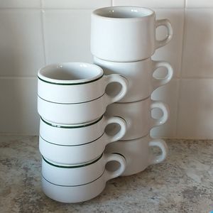 7 Coffee Cups / Stackable Mugs